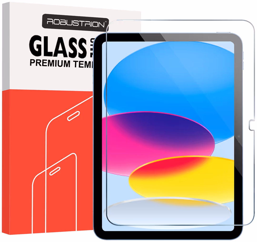 Robustrion Tempered Glass for iPad 11th Generation (A16) / iPad 10th Generation Screen Protector Guard for iPad 11th Gen 11 inch / 10th Gen 10.9"