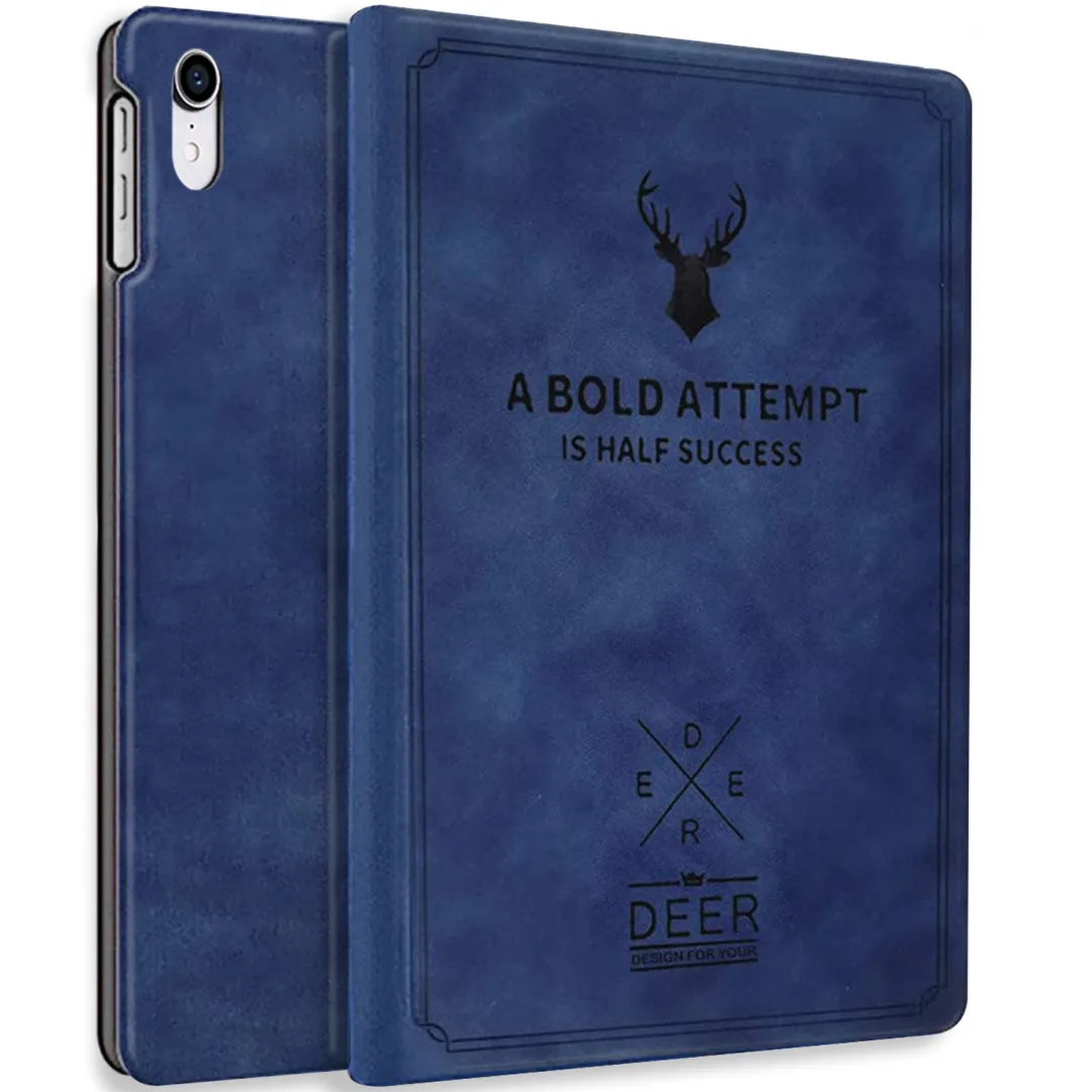 Robustrion Cover for iPad 11th Generation (A16) / 10th Generation Cover Case (2025/2022), Deer Pattern Flip Case Cover for iPad 11th Gen 11 inch / 10th 10.9 inch [Auto Sleep Wake] - FantBlue