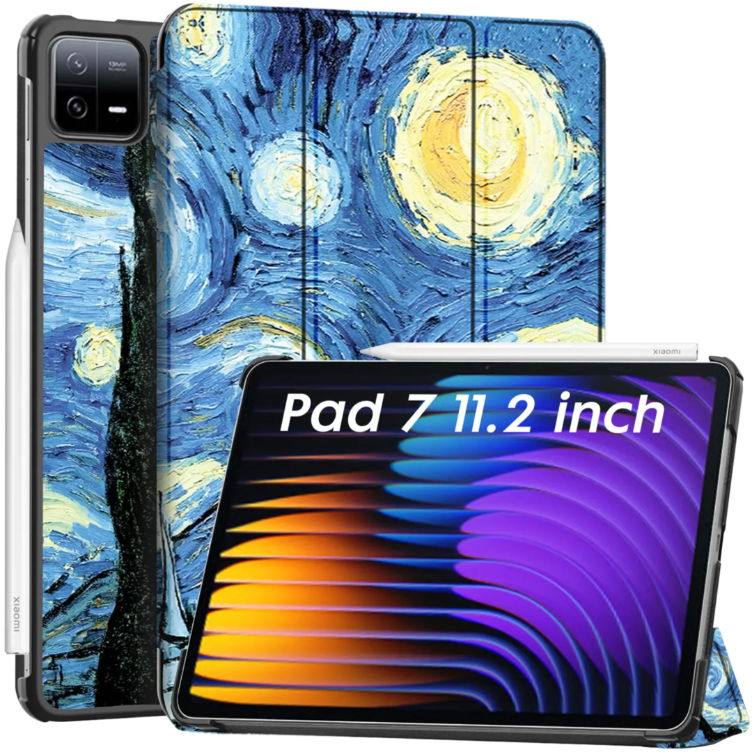 Robustrion Cover for Xiaomi Mi Pad 7 Cover Case, Trifold Flip Case Cover for Xiaomi Mi Pad 7 11.2 inch, Support Auto Sleep Wake - Night