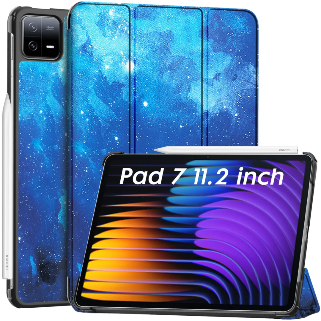 Robustrion Cover for Xiaomi Mi Pad 7 Cover Case, Trifold Flip Case Cover for Xiaomi Mi Pad 7 11.2 inch, Support Auto Sleep Wake - Stars