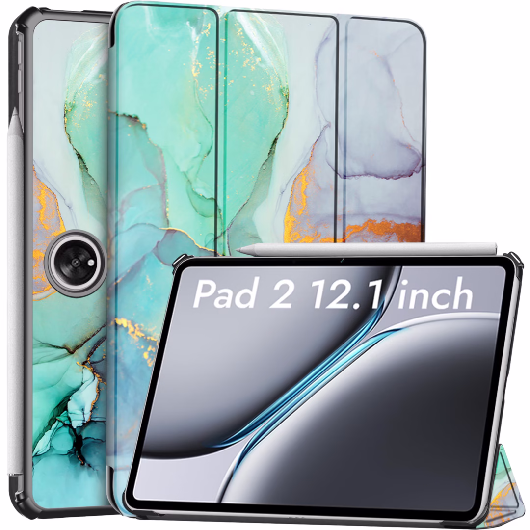 Robustrion Cover Case for OnePlus Pad 2 12.1 inch Cover, Flip Cover Case for OnePlus Pad 2 12.1 inch [Auto Sleep Wake Support] - MrblGreen