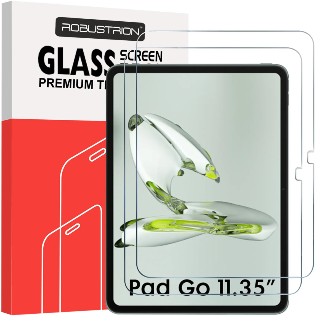 Robustrion Tempered Glass Screen Protector for OnePlus Pad GO 11.35 inch [Anti-Scratch] & [Smudge Proof] Screen Guard - Pack 2