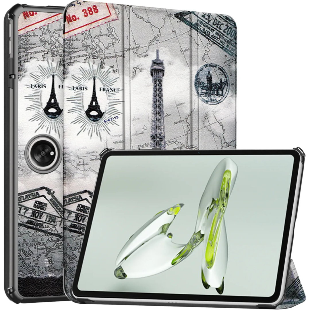 Robustrion Cover for OnePlus Pad Go 11.35 inch Cover Case, Trifold Flip Case Cover for OnePlus Pad GO 11.35 inch [Support Auto Sleep Wake] - Eiffel