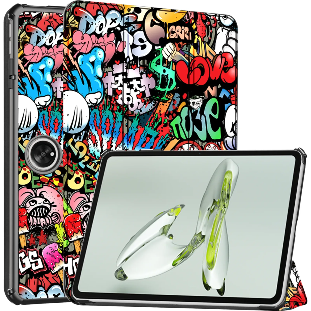 Robustrion Cover for OnePlus Pad Go 11.35 inch Cover Case, Trifold Flip Case Cover for OnePlus Pad GO 11.35 inch [Support Auto Sleep Wake] - Hippy