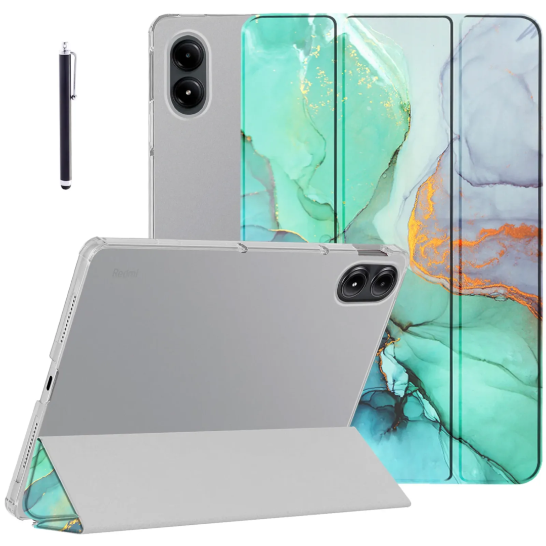 Robustrion Cover for Redmi Pad Pro 12.1 inch Cover Case, Trifold Flip Case Cover for Redmi Pad Pro 5G 12.1 inch Tablet with Translucent Back [Support Auto Sleep Wake] - MrbGrn