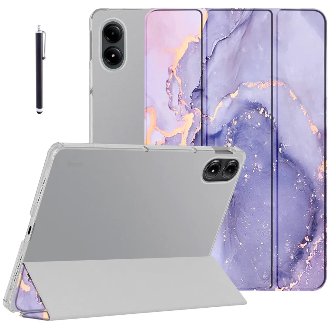 Robustrion Cover for Redmi Pad Pro 12.1 inch Cover Case, Trifold Flip Case Cover for Redmi Pad Pro 5G 12.1 inch Tablet with Translucent Back [Support Auto Sleep Wake] - MrbLlac