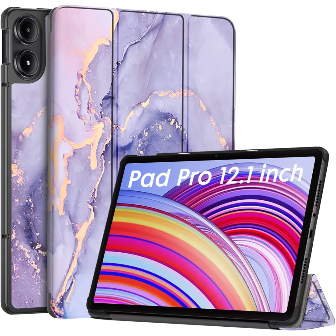 Robustrion Cover for Redmi Pad Pro 12.1 Cover Case, Trifold Flip Cover for Redmi Pad Pro 5G Tablet 12.1 inch [ Auto Sleep Wake Support] - MarbleLilac