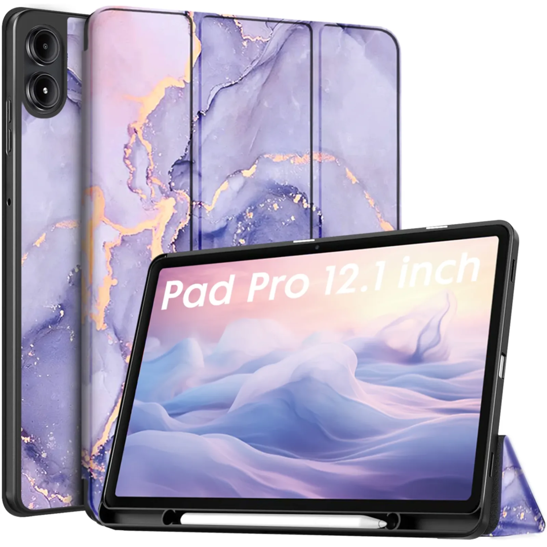 Robustrion Cover for Redmi Pad Pro 12.1 Cover Case, Flip Cover with Pencil Holder for Redmi Pad Pro 5G Tablet 12.1 inch [ Auto Sleep Wake Support] - MrblLilac