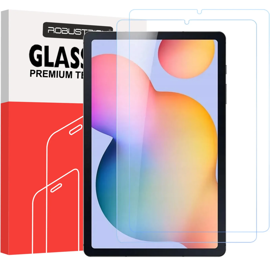 Robustrion [Anti-Scratch & [Smudge Proof] [S Pen Compatible] Premium Tempered Glass Screen Protector for Samsung Tab S6 Lite 10.4 inch SM-P610/615 [Bubble Free] - Pack 2