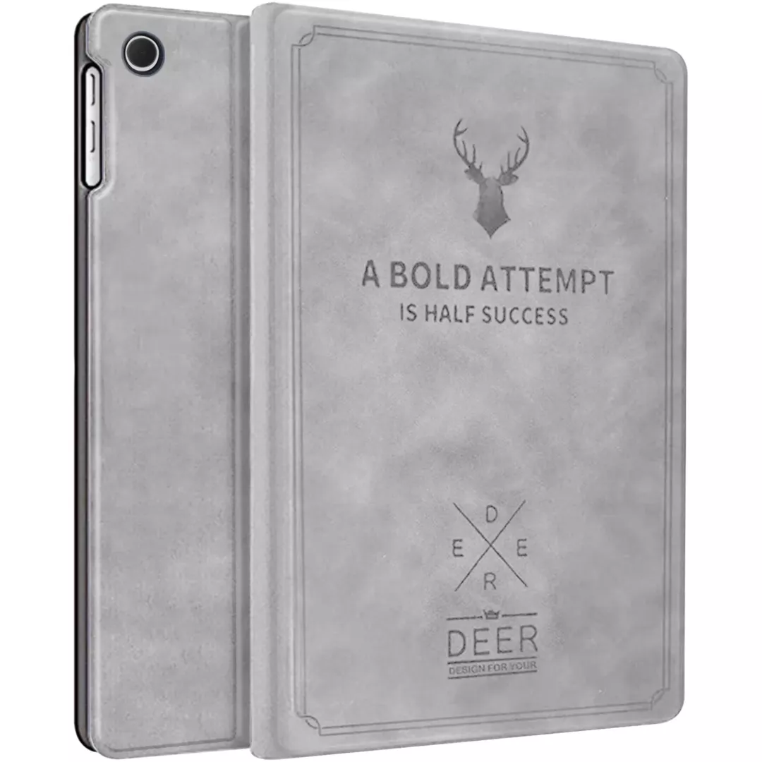 Robustrion for Samsung Galaxy Tab A9 Plus 11 inch Cover Case, Deer Flip Cover Case for Samsung Tab A9 Plus Cover/Tab A9+ Tablet Cover [Auto Sleep Wake Support] - Grey