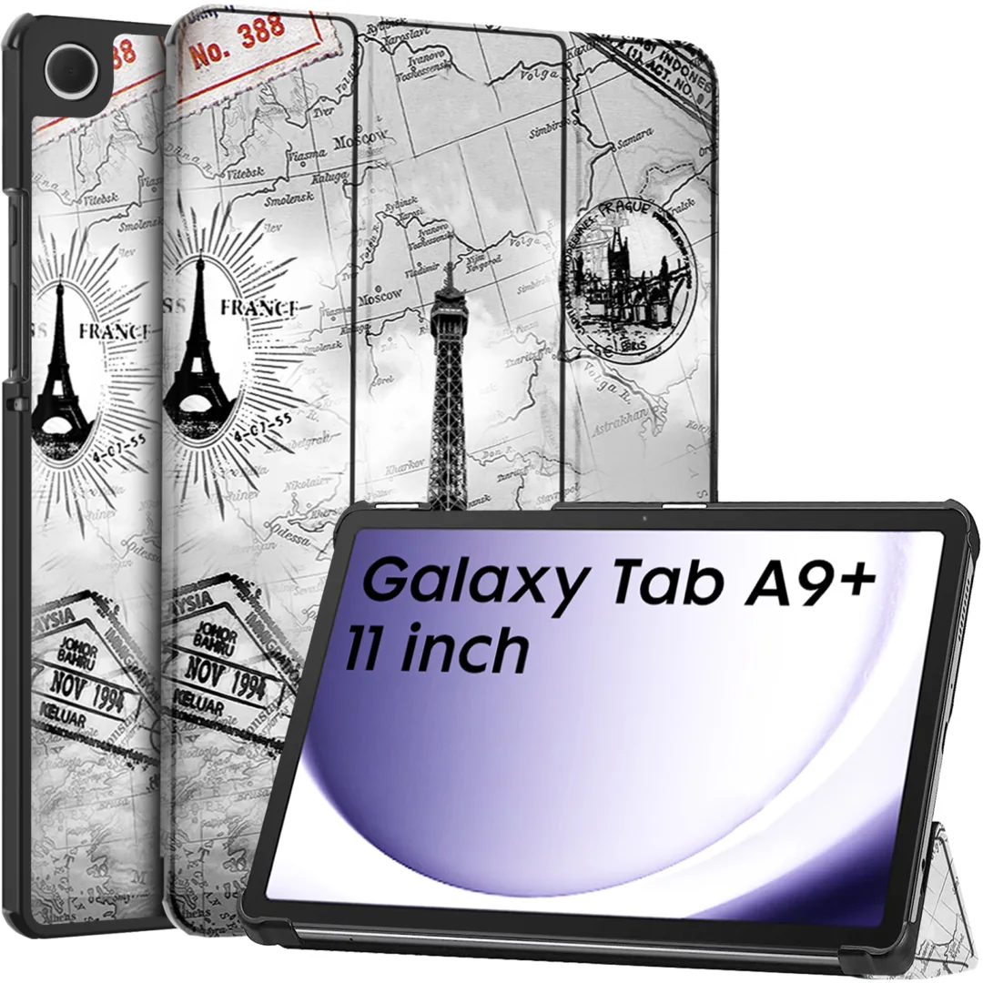 Robustrion Cover for Samsung Galaxy Tab A9 Plus 11 inch Cover Case, Flip Cover Case for Samsung Galaxy Tab A9+ 11 inch/Galaxy Tab A9 Plus Tablet Cover [Auto Sleep/Wake Support] - Eiffel