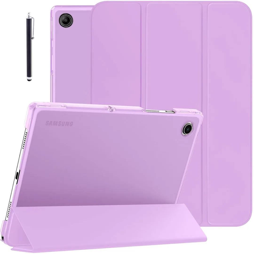 Robustrion Cover for Samsung Tab A9 Plus Cover Case 11 inch, Flip Cover Case for Samsung Galaxy Tab A9 Plus Cover/Tab A9+ Tablet Cover with Translucent Back [Auto Sleep Wake Support] - Purple