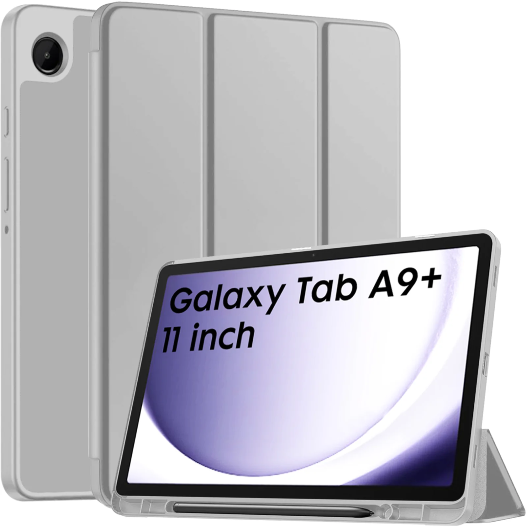 Robustrion Cover for Samsung Galaxy Tab A9 Plus 11 inch Cover Case, Flip Case Cover for Samsung Tab A9+ 11 inch with Pen Holder - Grey