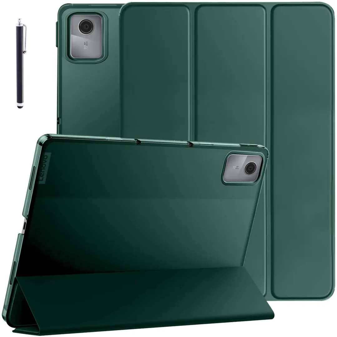 Robustrion Cover for Lenovo Tab M11 Cover Case, Flip Cover with Translucent Back for Lenovo Tab M11 Tablet 11 inch [ Auto Sleep Wake Support] - DKGreen