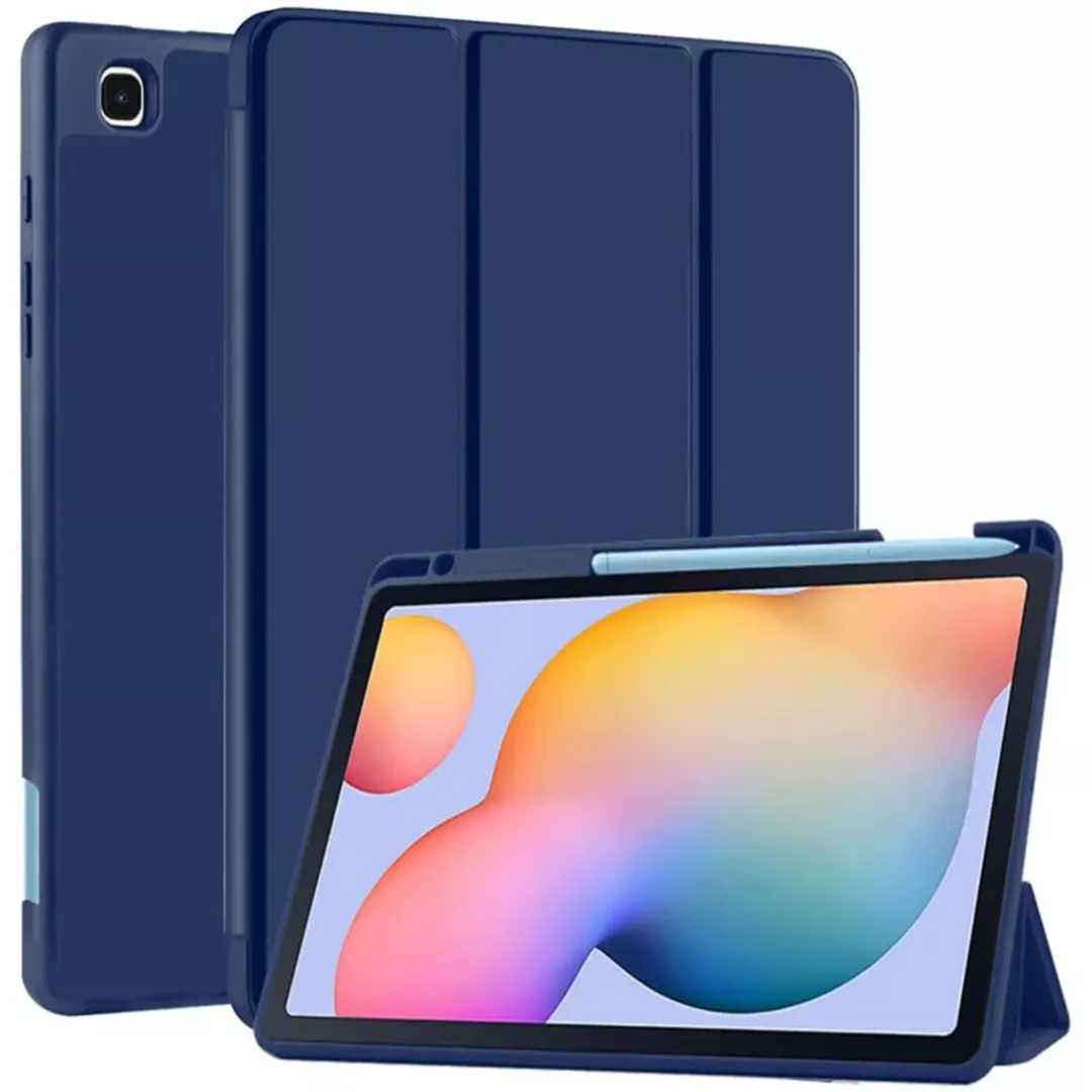 Robustrion Cover for Samsung S6 Lite Tablet Cover 10.4 inch Flip Stand Back Cover with S Pen Holder [Right Side] for Samsung S6 Lite Tab 10.4 inch [Auto Sleep Wake Support] - Navy