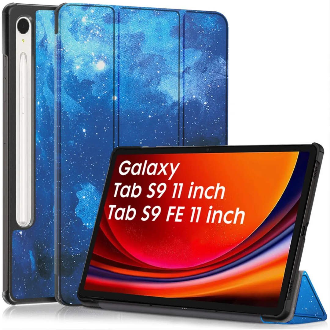 Robustrion Cover for Samsung Tab S9 11"/Tab S9 FE Cover Case 10.9 inch, Flip Stand Back Case Cover for Samsung Galaxy Tab S9 Tablet/Tab S9 FE Tablet Cover [Supports Auto Sleep Wake] - Stars