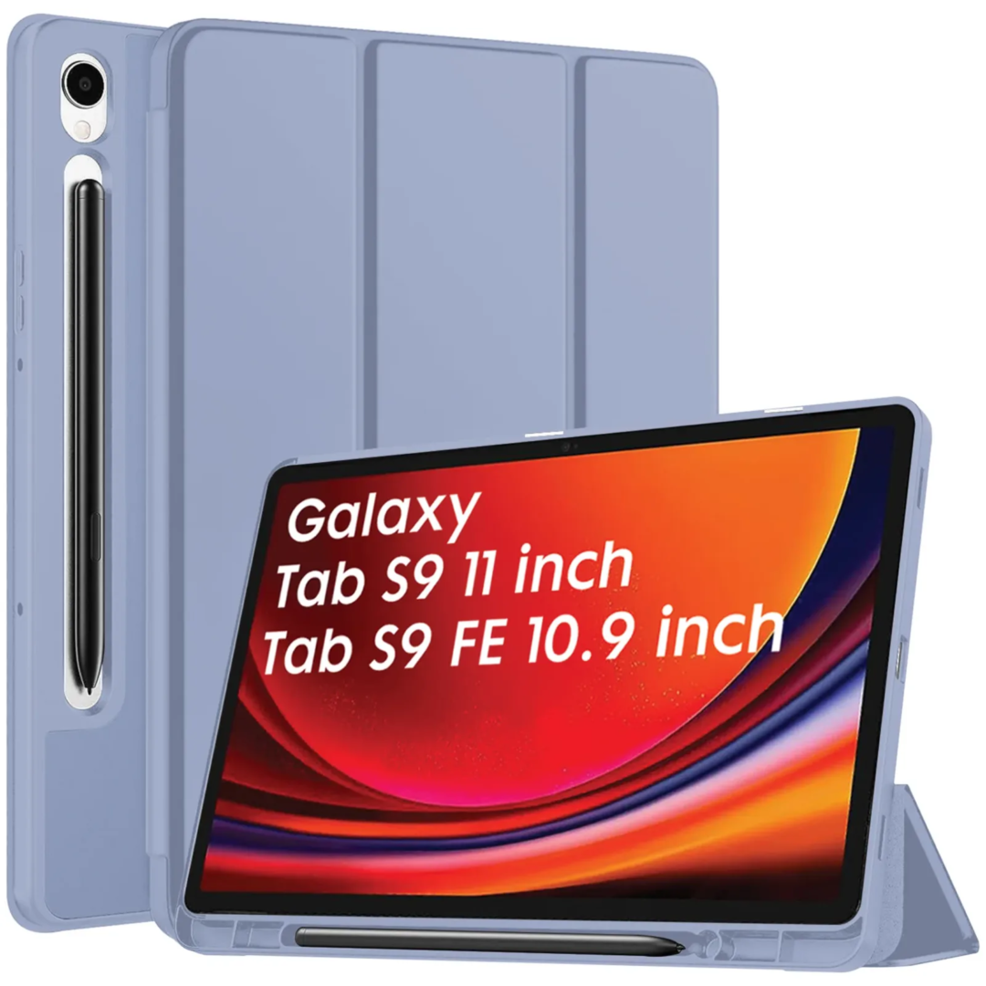Robustrion Cover for Samsung Tab S9 11 inch/Tab S9 FE Cover Case 10.9 inch, Flip Case Cover with [S Pen Holder] for Samsung Galaxy Tab S9 Tablet/Tab S9 FE Tablet Cover [Auto Sleep Wake] - Lavender