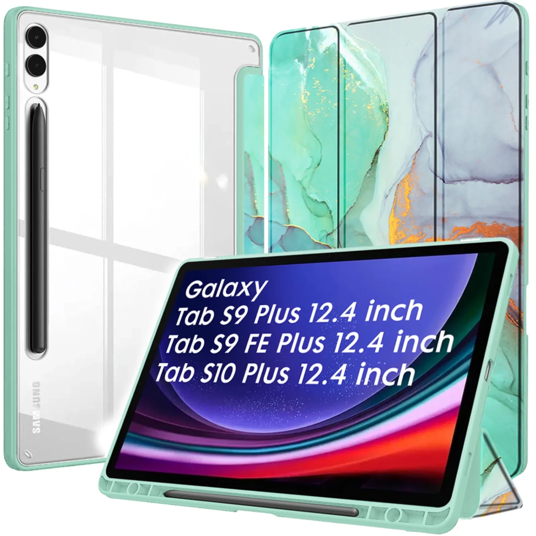 Robustrion Cover for Samsung Tab S10 Plus / S9 FE Plus / S9+ Cover Case 12.4 inch Hybrid Flip Case with [S Pen Holder] for Samsung Tab S9+ / S10+ / S9 FE+ Tablet Cover [Auto Sleep/Wake]