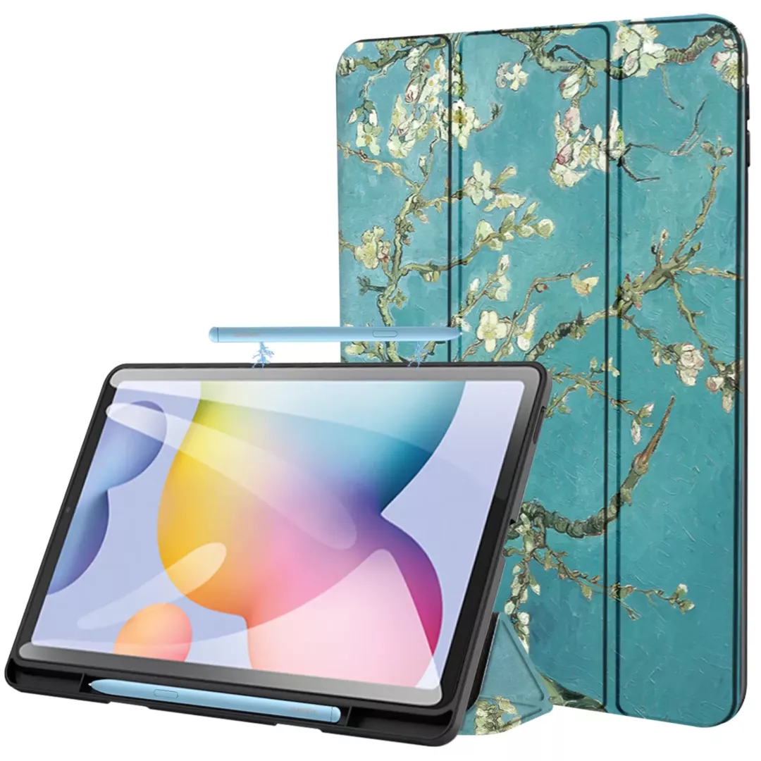 Robustrion Cover Samsung Galaxy Tab S6 Lite Tablet Cover Case Smart Flexible Case Cover with S Pen Holder for Samsung S6 Lite Tab 10.4 inch [Auto Sleep Wake Support] - Aqua