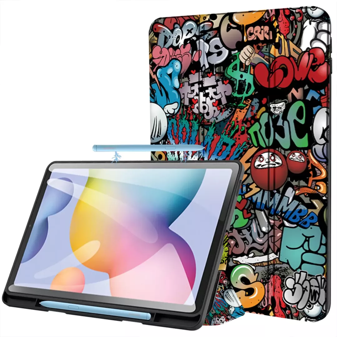 Robustrion Cover Samsung Galaxy Tab S6 Lite Tablet Cover Case Smart Flexible Case Cover with S Pen Holder for Samsung S6 Lite Tab 10.4 inch [Auto Sleep Wake Support] - Hippy