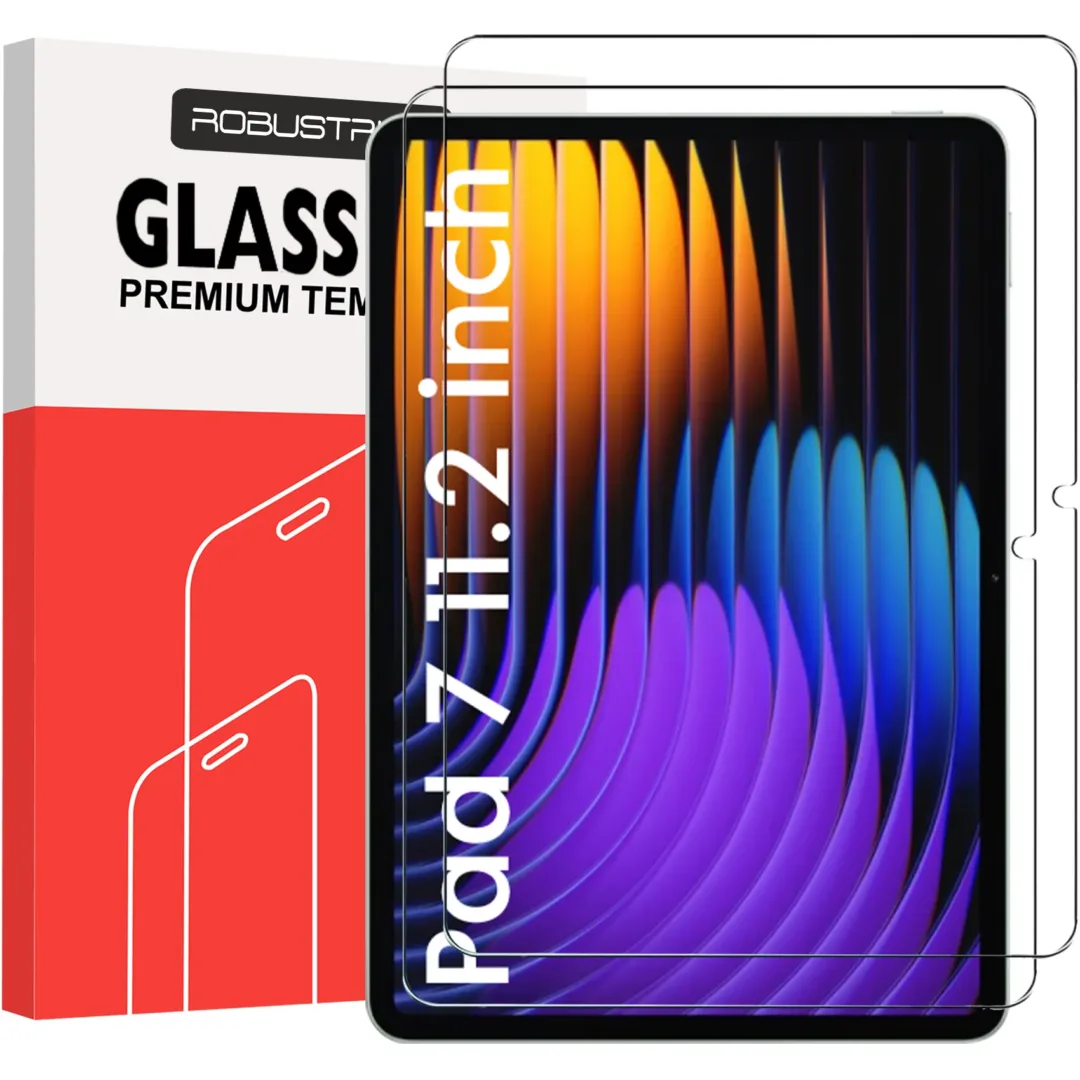 Robustrion Tempered Glass for Xiaomi Pad 7 11.2 inch Screen Protector Guard for Xiaomi Mi Pad 7 11.2 inch - Pack 2