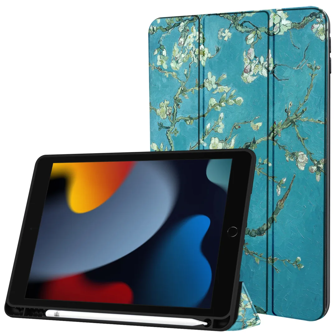 Robustrion Cover for iPad 9th Generation Cover Case with Pencil Holder for Apple iPad 10.2 inch/iPad 9th 7th 8th Generation Smart [Soft and Flexible] Flip Case [Auto Sleep/Wake Support] - Aqua