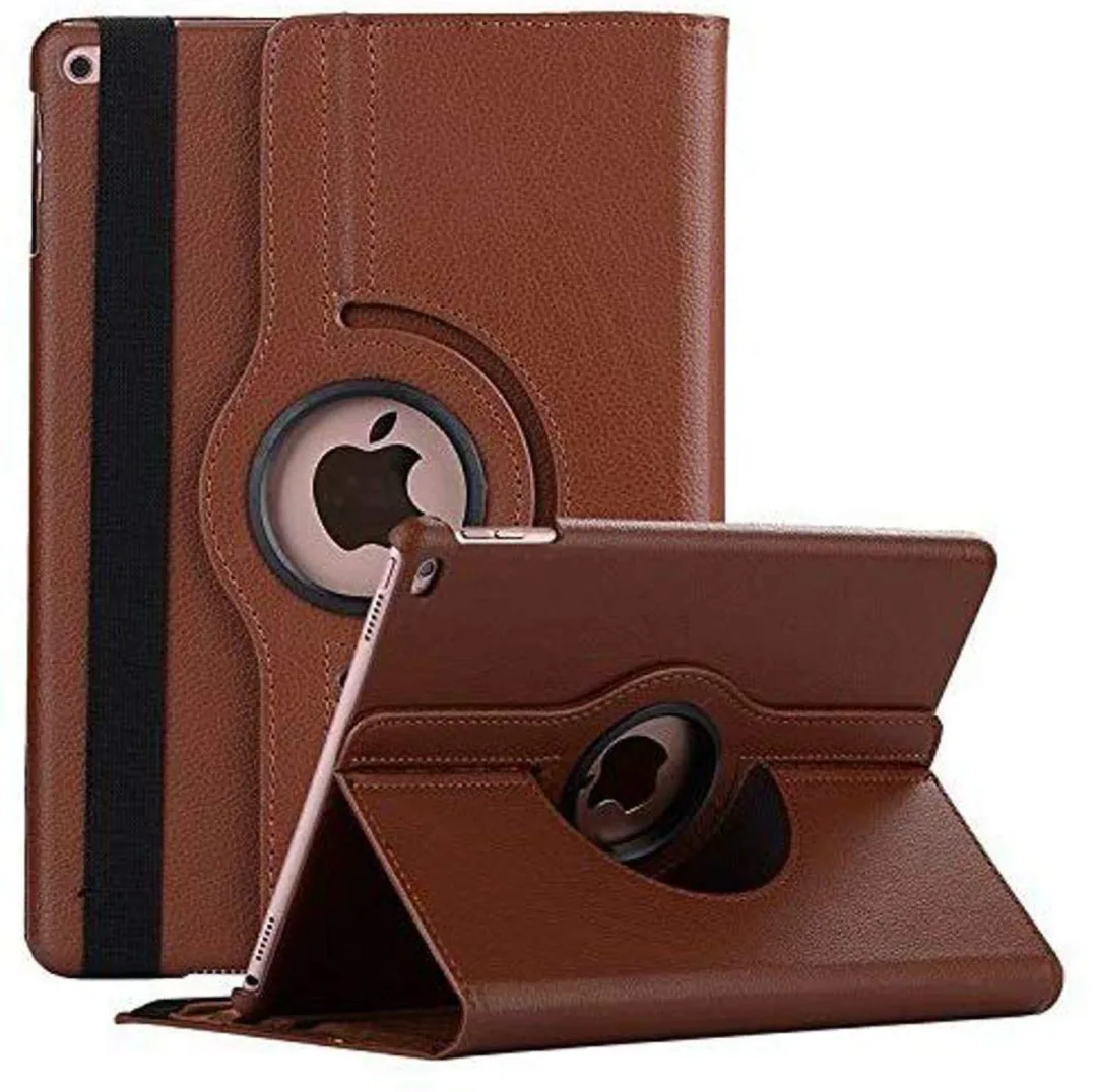Robustrion Smart 360 Degree Rotating Stand Case Cover for Apple iPad 10.2 inch 9th Gen 2021 Cover 8th Gen 2020 7th Gen 2019 Generation - Brown