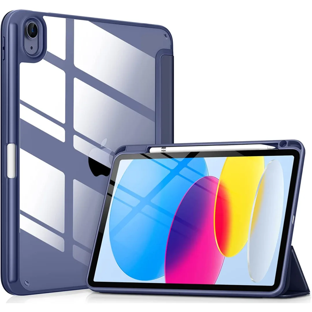 Robustrion Cover for iPad 11th (A16) / 10th Generation Cover Case (2025/2022) [Pencil Holder] (Right Side) [Auto Sleep Wake], Trifold Flip Stand Case for iPad 10th Gen / 11th Generation - RoyalBLU