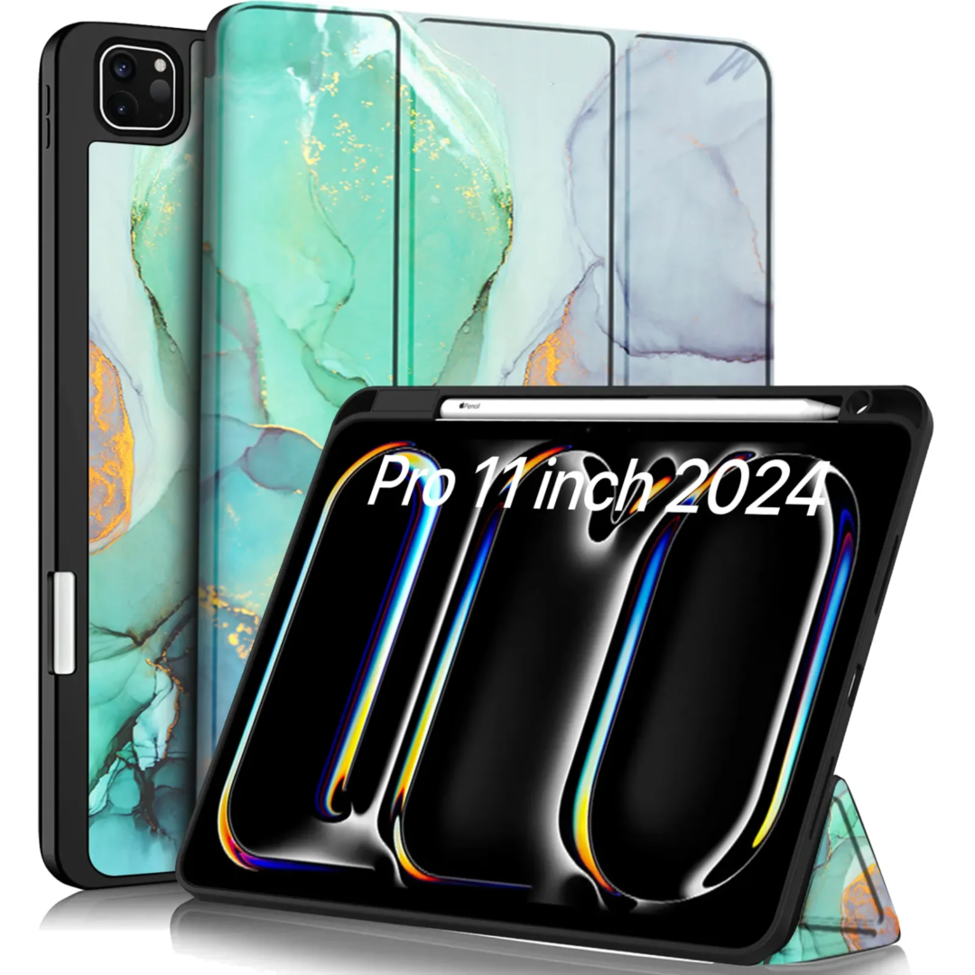 Robustrion Cover for iPad Pro 11 inch Cover Case 5th Generation (M4 2024) with Pencil Holder, Case Cover for iPad Pro 11 inch 2024 [Auto Sleep Wake Support]