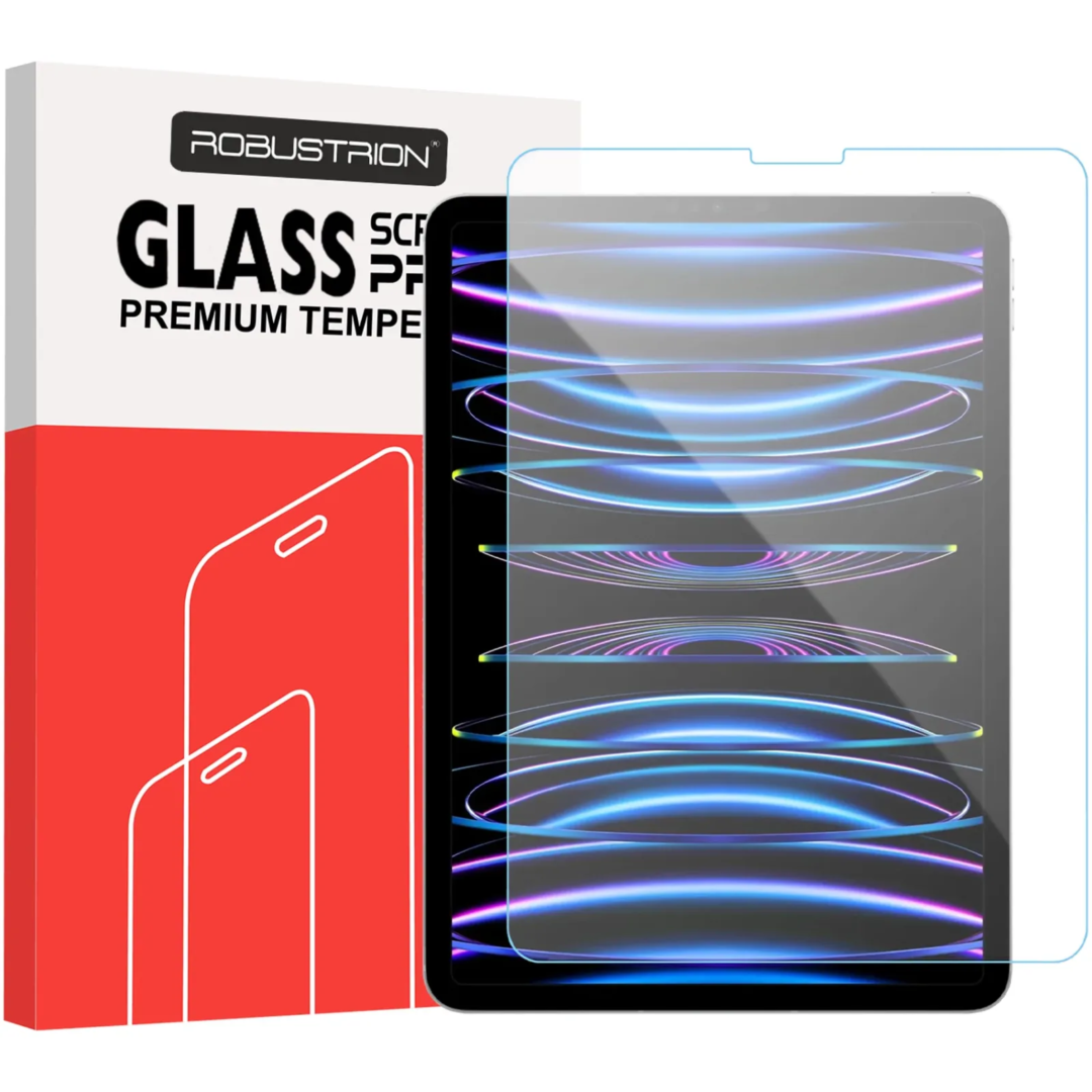 Robustrion Tempered Glass for iPad Air 4th 5th Generation/iPad Pro 11 inch 2022/2021/2020/2018 Screen Protector Guard