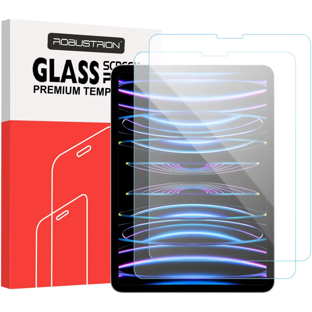 Robustrion Tempered Glass for iPad Air 4th 5th Generation/iPad Pro 11 inch 2022/2021/2020/2018 Screen Protector Guard